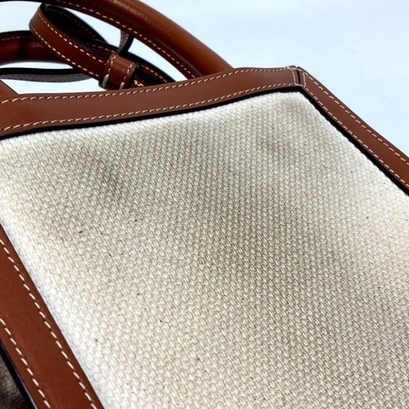 CELINE .02NT Carriage Vertical Cabas Mini2WAY Shoulder Bag Canvas - Picture 2 of 11